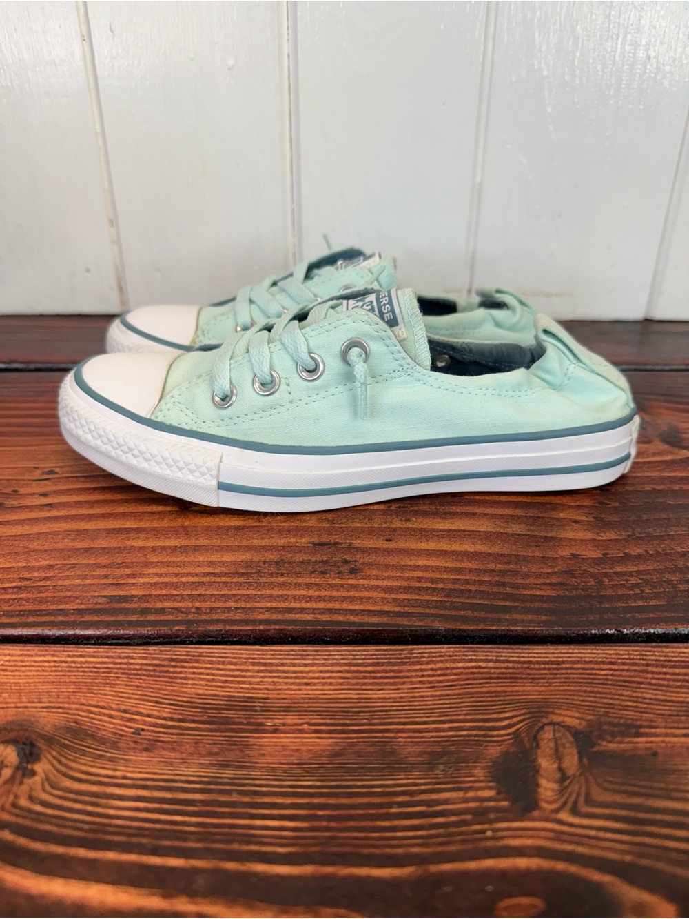Converse Chuck Taylor All Star Shoreline Slip-On Sneakers Mint Green Women’s 7